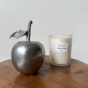 PEWTER APPLE FIGURINE