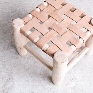 Leather Moroccan Stool