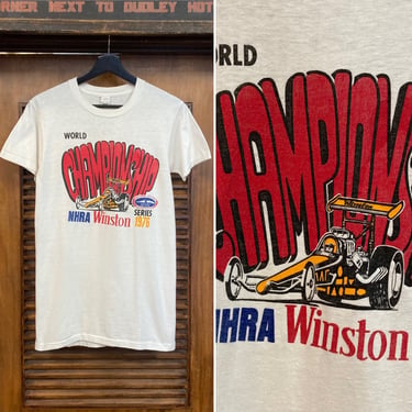 Vintage 1970’s 1976 NHRA Winston Championship Hot Rod Drag Race T-Shirt, 70’s Tee Shirt, Vintage Clothing 