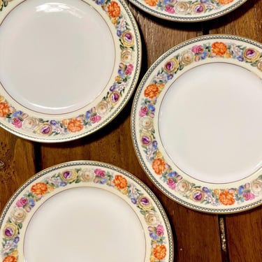 4/set Antique 1927 Thomas Bavaria Porcelain China 7.75” Dessert/Salad Plates #78 