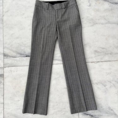 Y2K Banana Republic Martin Fit Pants Black White Plaid Low Rise Trouser Women 0P 