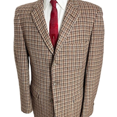 Vintage 1950s ATOMIC Era Wool Tweed Sport Coat ~ 38 Regular ~ jacket / blazer ~ Rockabilly ~ Elvis ~ VLV ~ Patch Pockets 