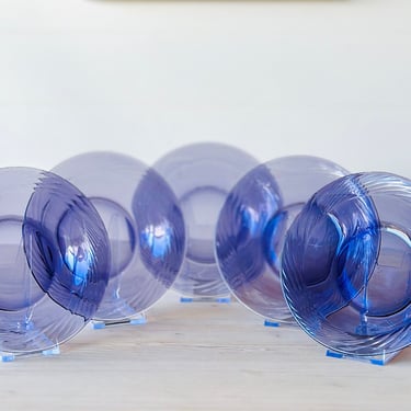 PYREX Glass Purple Bowls Set of 5 