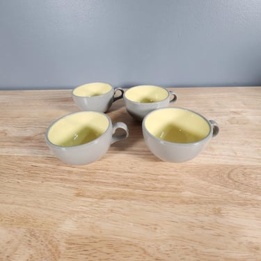 One Harkerware Yellow and Gray Mug Cup Multiples Available 