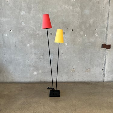 Vintage 1980s Double Cone Floor Lamp