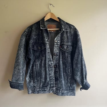 80s levis acid wash trucker jacket 