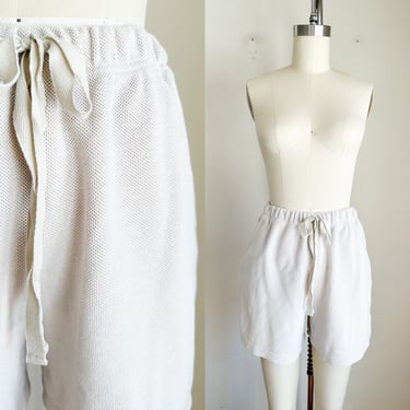 Vintage 1990s Beige High Waist Shorts / M 