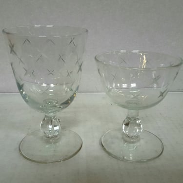 Libbey Stardust Water Goblets and Champagne/Tall Sherbert Glasses (set of 24) 