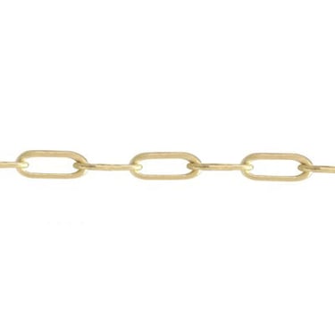 Endless Bracelet - Yellow Gold Elongated Rectangle Chain (3mm)