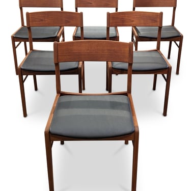 6 Teak Dining Chairs - 072307