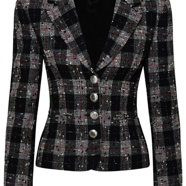 Alessandra Rich Black Wool Blend Blazer Jacket Woman