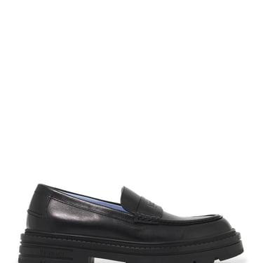 Versace Smooth Leather Adriano Loafers In Men