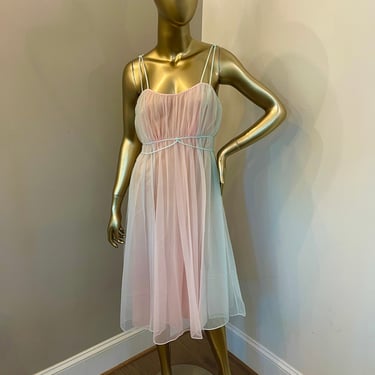 1960s Vanity Fair Babydoll Slip Dress 