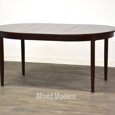 Danish Modern Oval Rosewood Dining Table 