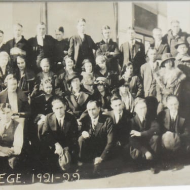 1920s Hotel-Ross Business College Mini Group Panoramic Photo, Framed, 13