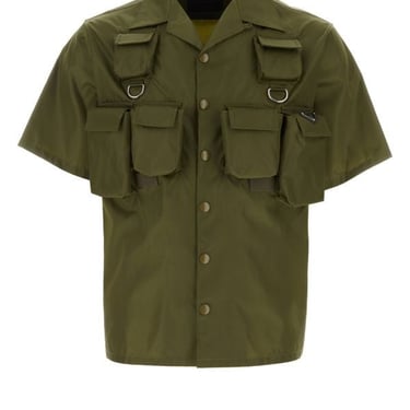 Prada Man Olive Green Re-Nylon Shirt