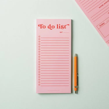 Pink & Red To Do List Pad