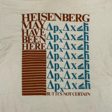 1980s Heisenberg May Have Been Here Shirt - Vintage Breaking Bad Connection - Equations - Size Medium Champion - Made in USA - 16 1/2” Chest 