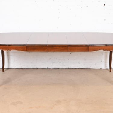 Thomasville French Provincial Louis XV Cherry Wood Extension Dining Table, Newly Refinished