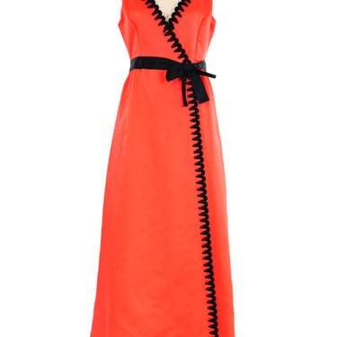 1960's Mollie Parnis Red Tank Gown