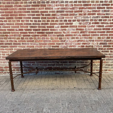 Iron and Reclaimed Door Dining Table