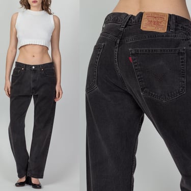 Vintage Levi's 505 Faded Black Jeans - Men's Medium, Women's Large, 33" | 90s Denim Straight Leg Boyfriend Jeans 