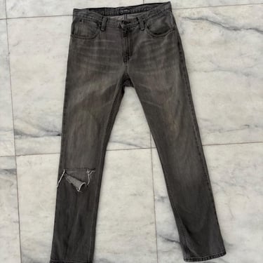 Freeworld Jeans Messenger Gray Distressed Straight Leg Mens 34 Skater Grunge Y2K 