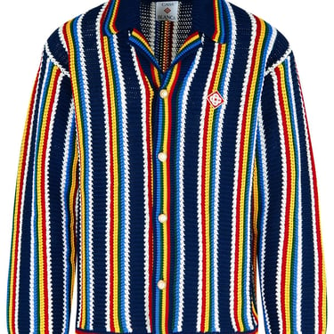 Casablanca 'Crochet' Multicolor Cotton Cardigan Men