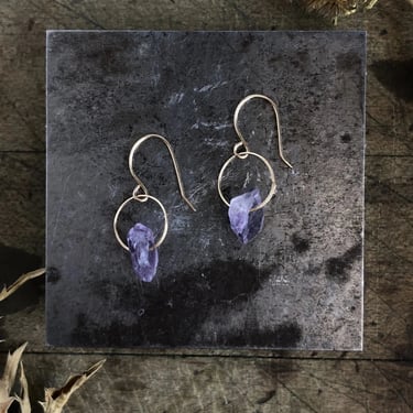 Amethyst Birthstone Earring - Gold-Fill + Amethyst