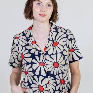 Camp Shirt in Navy Floral