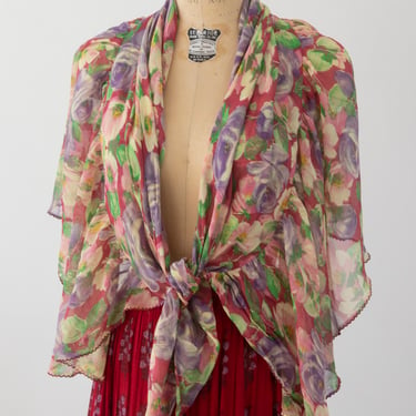 Rose In Bloom Shawl Top