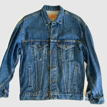 Levi’s Rigid Denim Trucker Jacket Made in USA - Perfect Vintage Fade - Men’s Large Women’s XL - Button # 