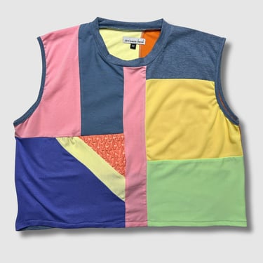 Limited Edition  'Pastels for Summer' Mock Neck Crop Top (m)