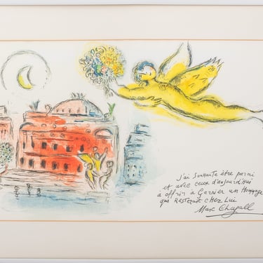 Marc Chagall Homage a Garnier Color Lithograph