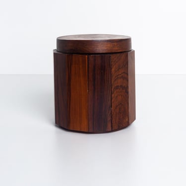 Studio Craft Solid Rosewood Lidded Box, in the Style of Arthur Espenet Carpenter