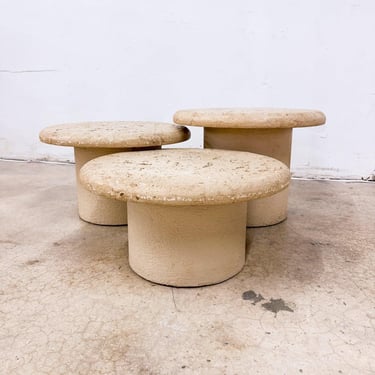 Mushroom Nesting Tables, Faux Coral Pressboard *MESSAGE US for shipping quote* 