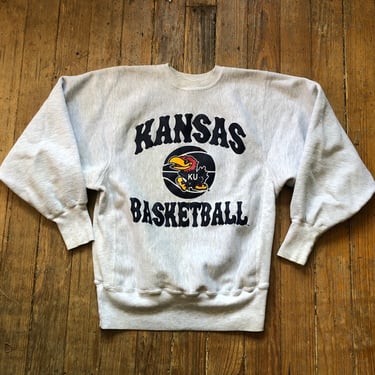 90s Champion Reverse Weave KU Jayhawks Small Medium 