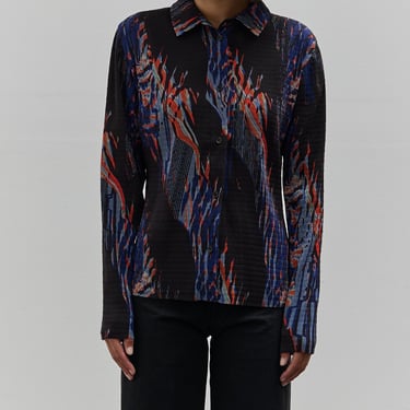 Henrik Vibskov Silhouette Plisse Shirt, Blue Shadow Wing