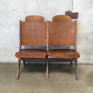 Vintage Folding Wood Church Seats