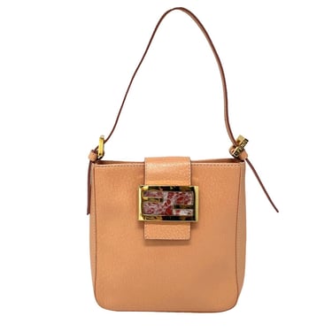 Fendi Peach Structured Shoulder Bag