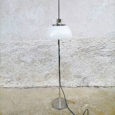 Vintage Mid Century Adjustable Floor Lamp/ Model "Faro" Design by Harvey Guzzini/ Floor Light/ 70s/White Lamp/Meblo Guzzini 