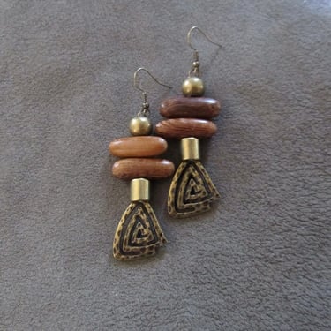 Unique wooden earrings 2 