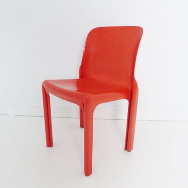Vintage Italian ' Selene ' Chair by Vico Magistretti For Artemide Italy 
