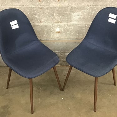 Blue Linen Chair Pair (Seattle)