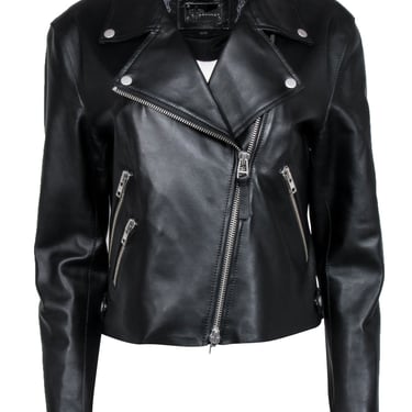 Mackage - Black Genuine Leather Moto Style Jacket Sz M
