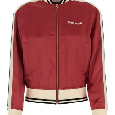 Palm Angels Woman Tiziano Red Viscose Bomber Jacket