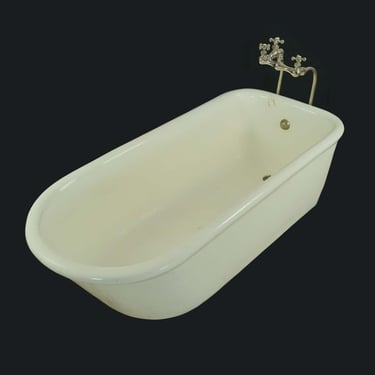 Reclaimed 5 ft. White Earthenware Ceramic Bathtub