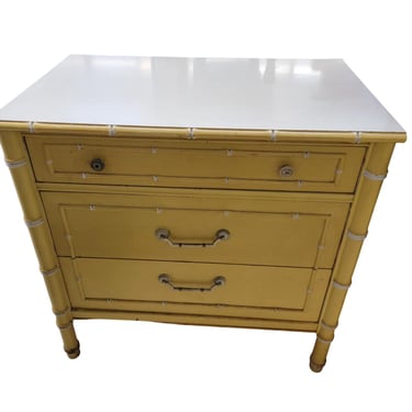 Thomasville Faux Bamboo Three Draw Chest / Dresser 