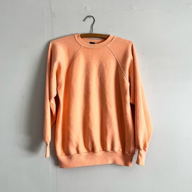 Vintage 70s Soft Pink Raglan Sleeve Sweatshirt Wrangler Crewneck Size L 
