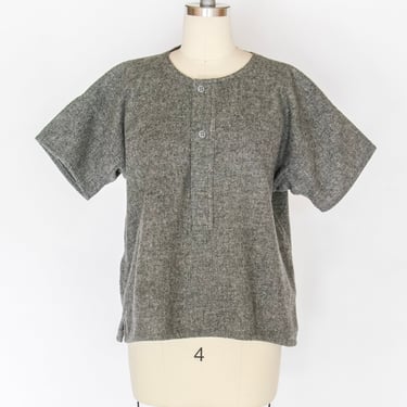 1970s Wool Knit Top Short Sleeve M 